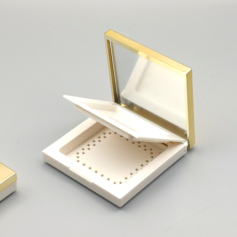Square magnetic double layer powder box