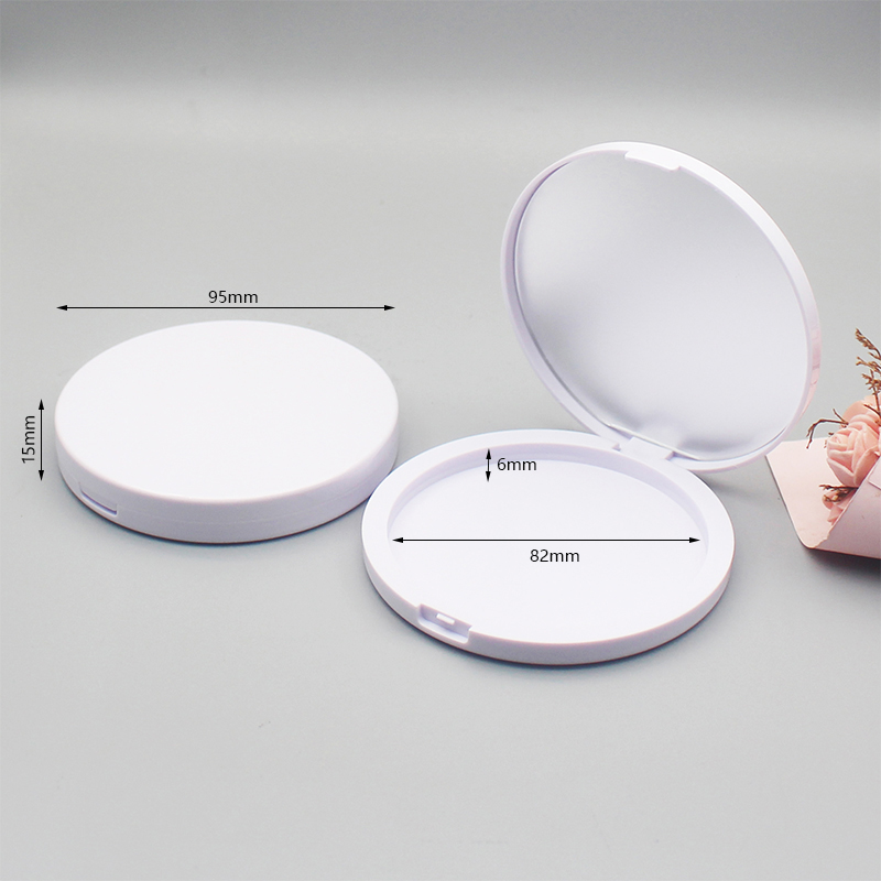 Large round mirror powder box, empty acne patch box