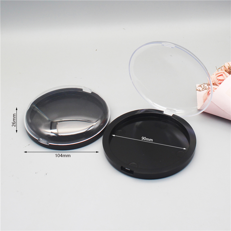 Round chest patch box with convex lid