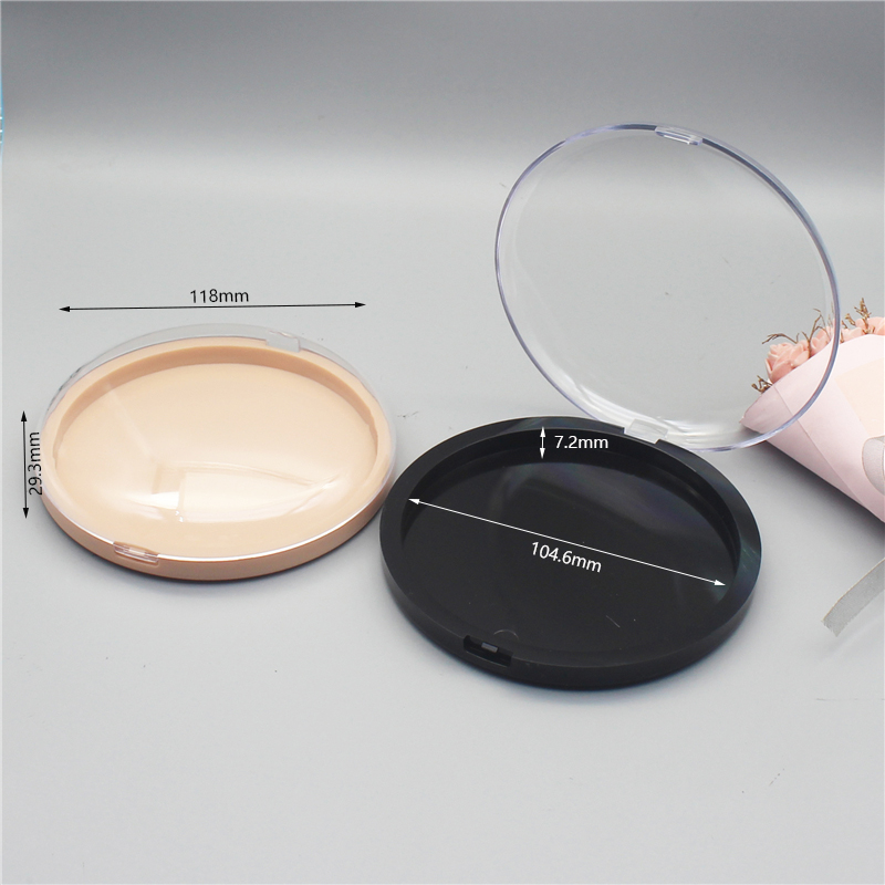 Round chest patch box with convex lid