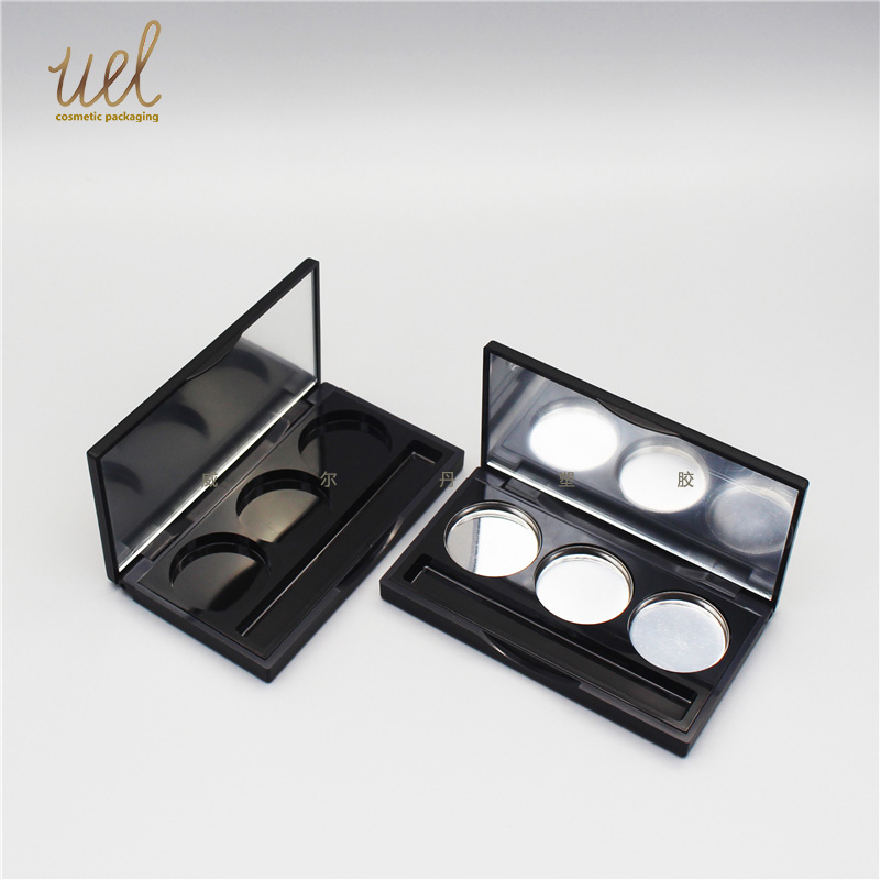 Rectangular 3-circle eye shadow palette