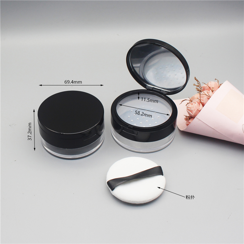 20g round flip lid loose powder box