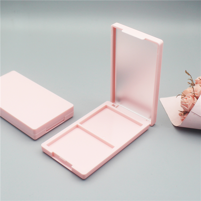 Rectangular 2-color concealer and blush box