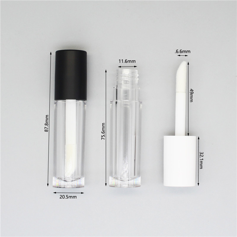 4ml lip gloss tube with large brush head