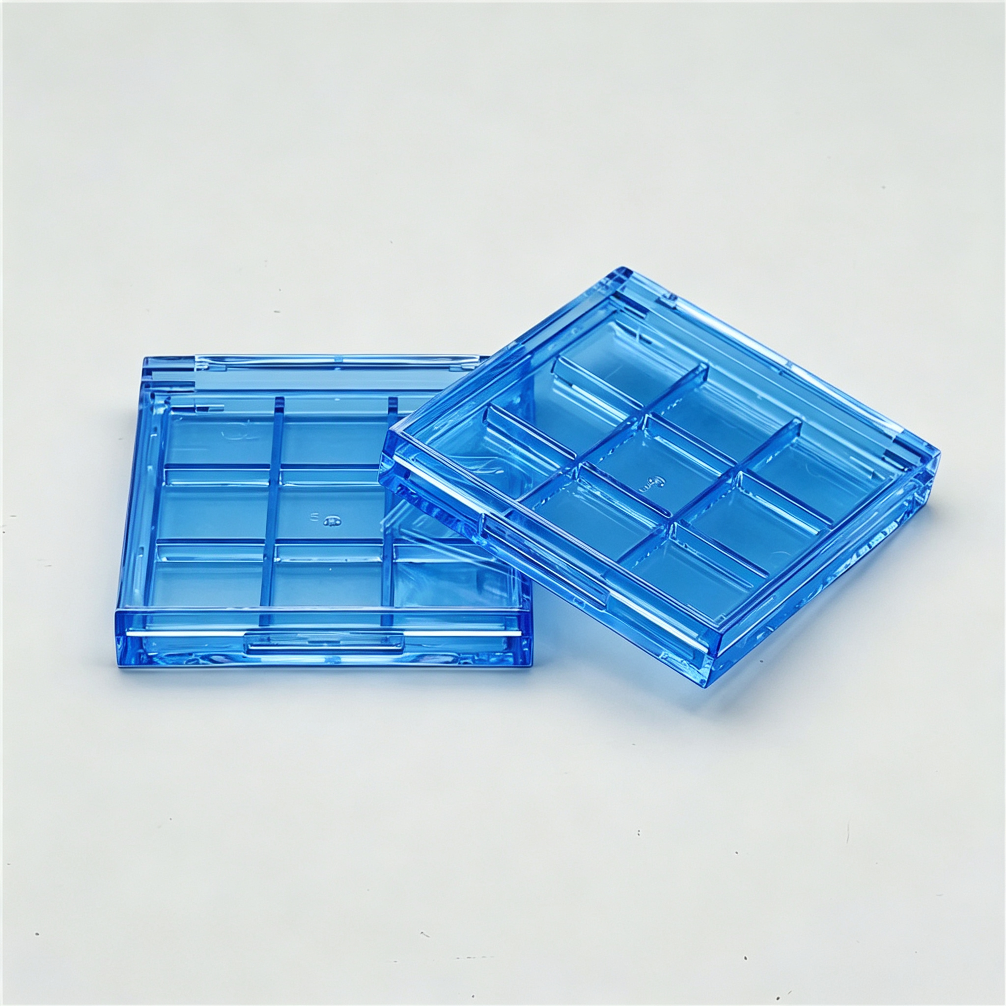Transparent square 9-square eye shadow box
